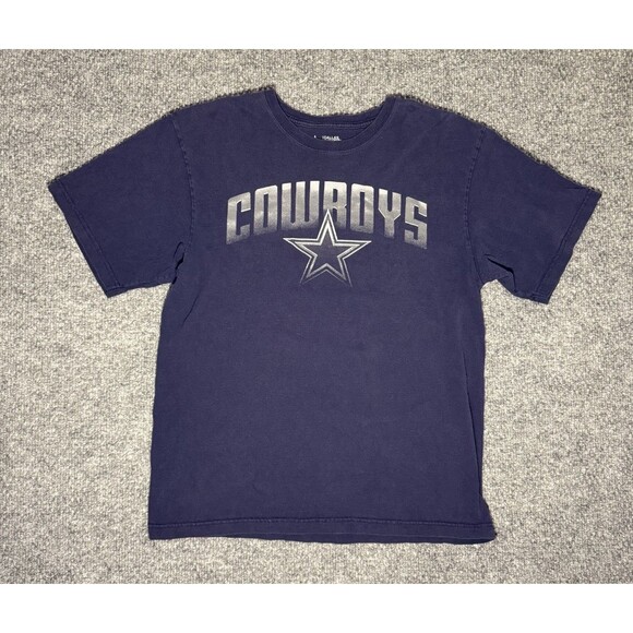 Dallas Cowboys T-Shirt Short Sleeve NFL Football Men’s Navy Blue Cotton Sz Large